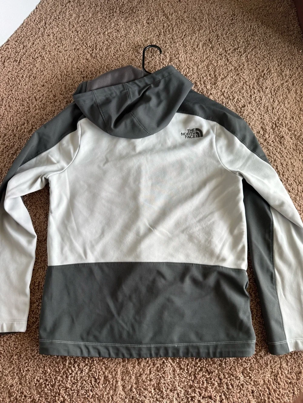The North Face White and Gray Lightweight Softshell Jacket